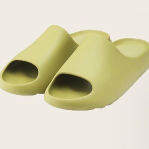 Open Toe Apple Green Slides